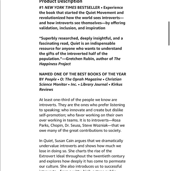 Quiet: The Power of Introverts in a World That Can't Stop Talking by Susan Cain - Picture 5 of 9